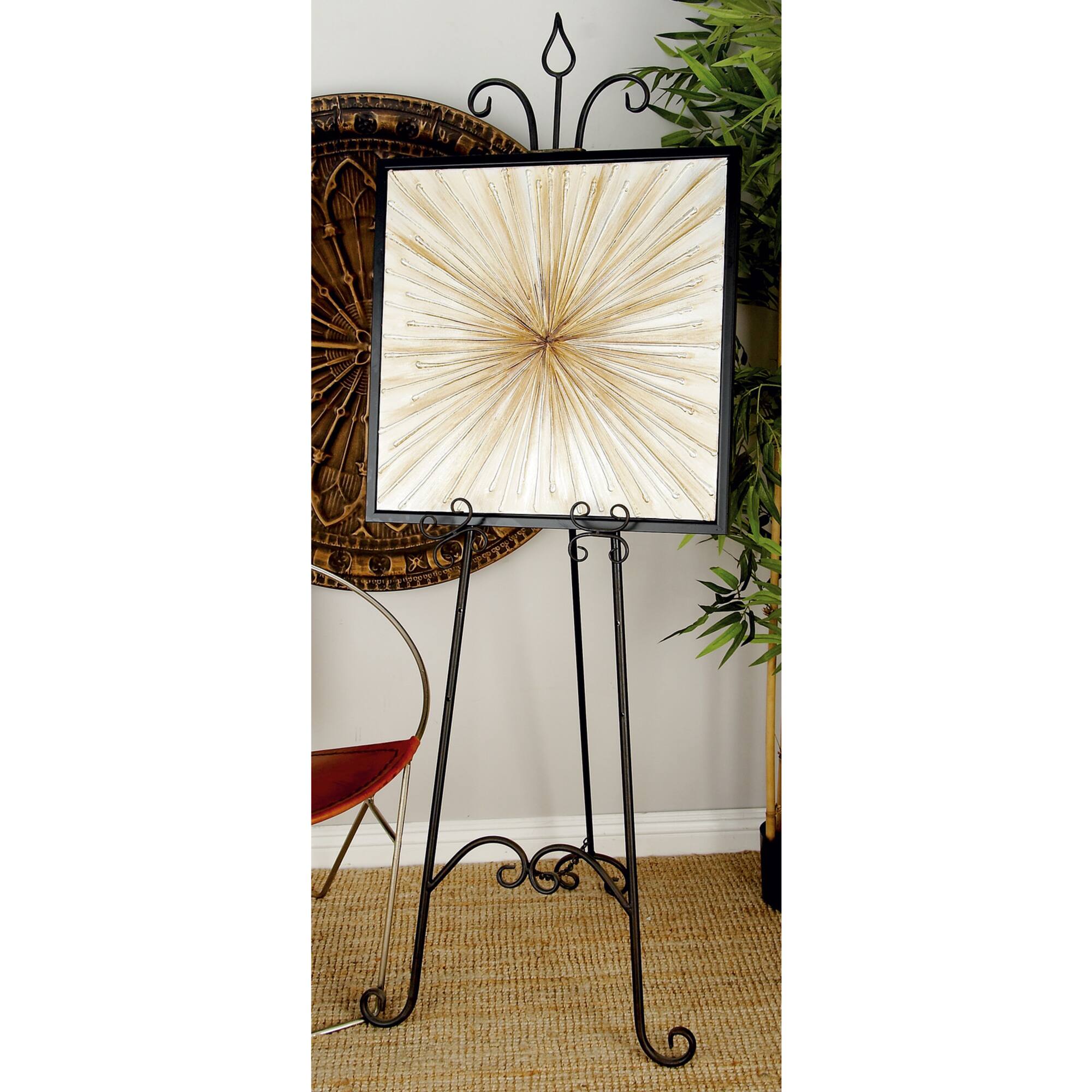 66'' Black Iron Traditional Easel